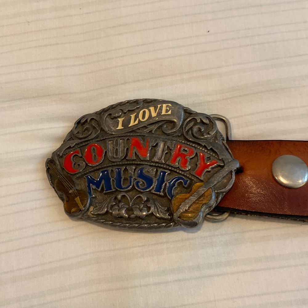 I Love Country Music belt and buckle